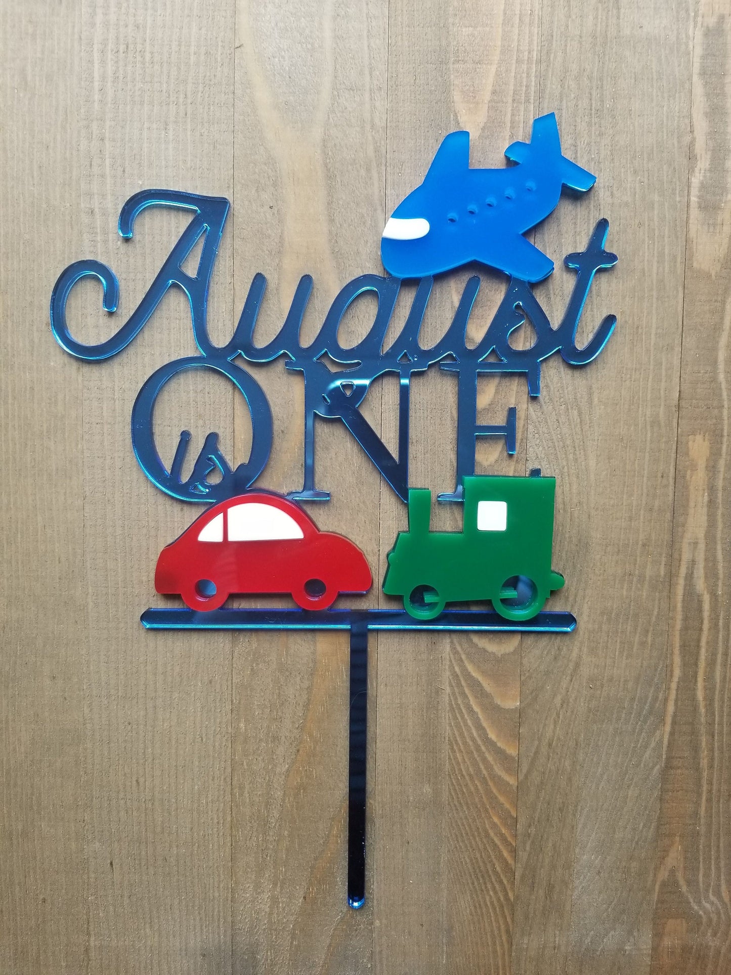 Cars Planes Trains Custom Acrylic Cake Topper / First Birthday / 1st Birthday / 2nd Birthday / Second Birthday / Transportation theme